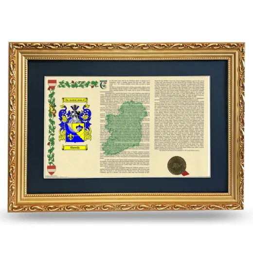 Sheesly Deluxe Armorial Landscape Framed - Gold