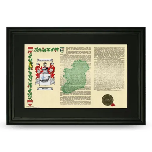 Shelley Deluxe Armorial Landscape Framed- Black