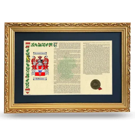 Shellhammer Deluxe Armorial Landscape Framed - Gold