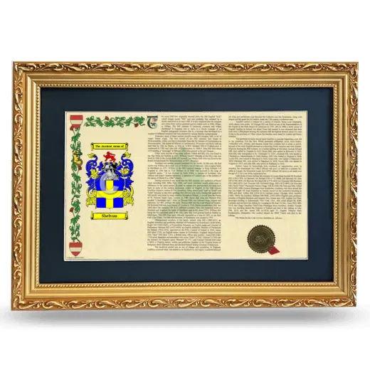 Sheltom Deluxe Armorial Landscape Framed - Gold
