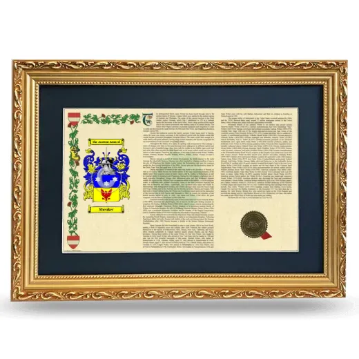 Shenker Deluxe Armorial Landscape Framed - Gold