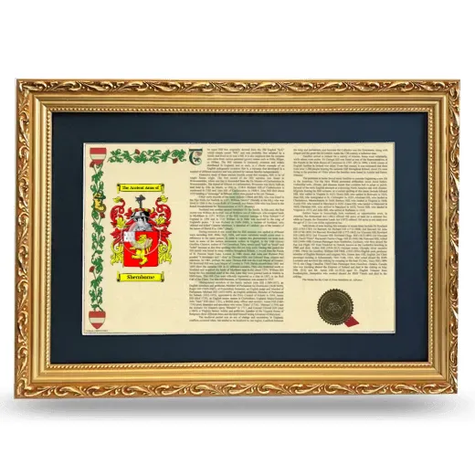 Shernborne Deluxe Armorial Landscape Framed - Gold