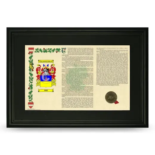 Shill Deluxe Armorial Landscape Framed- Black