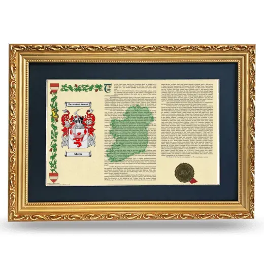 Shinn Deluxe Armorial Landscape Framed - Gold