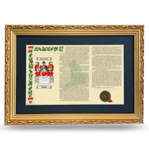 Shippy Deluxe Armorial Landscape Framed - Gold