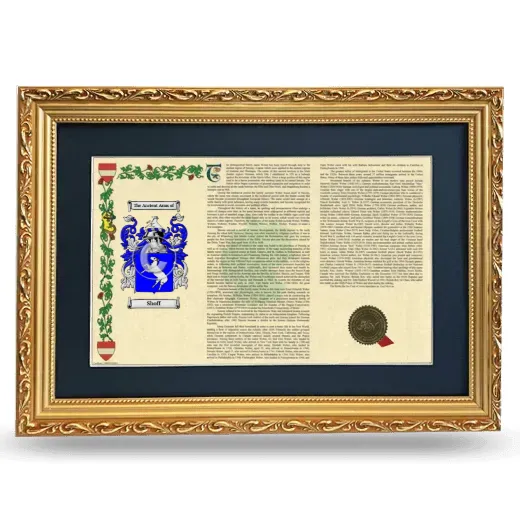 Shoff Deluxe Armorial Landscape Framed - Gold