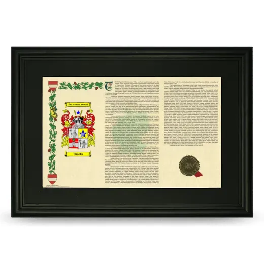 Shooks Deluxe Armorial Landscape Framed- Black