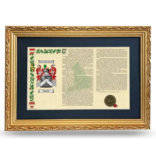 Showile Deluxe Armorial Landscape Framed - Gold