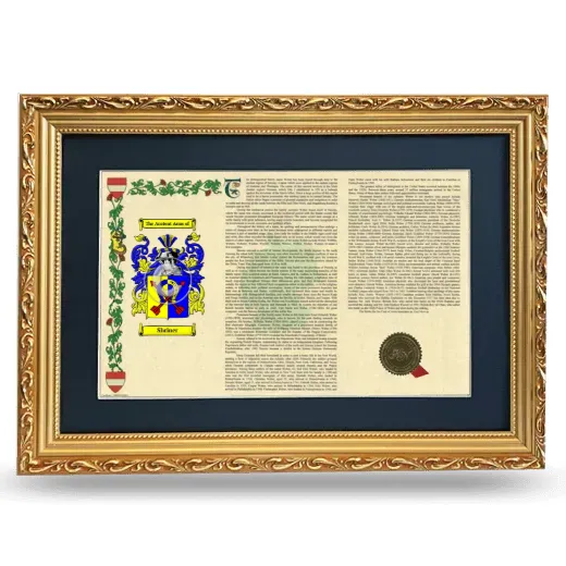 Shriner Deluxe Armorial Landscape Framed - Gold