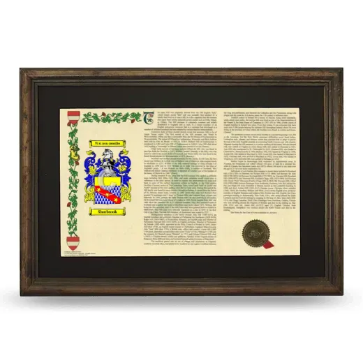 Shurbrook Deluxe Armorial Landscape Framed - Brown