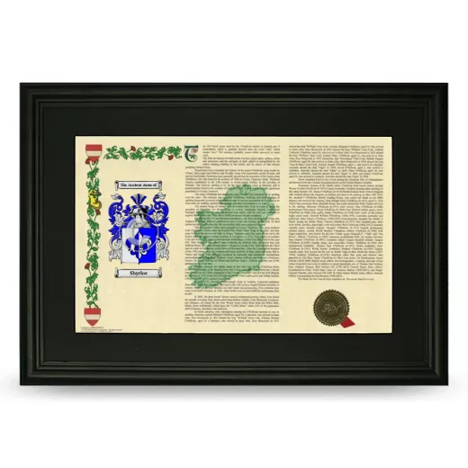 Shyrlox Deluxe Armorial Landscape Framed- Black