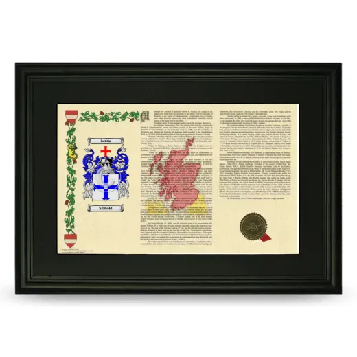 Sibbold Deluxe Armorial Landscape Framed- Black