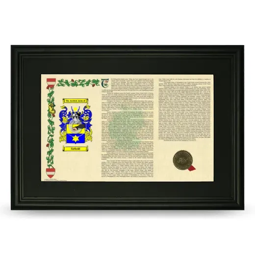 Siebold Deluxe Armorial Landscape Framed- Black