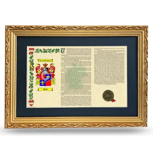 Sigele Deluxe Armorial Landscape Framed - Gold