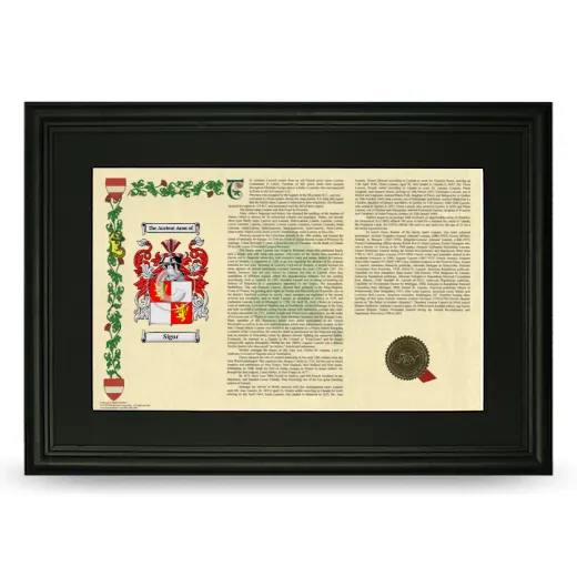Sigur Deluxe Armorial Landscape Framed- Black