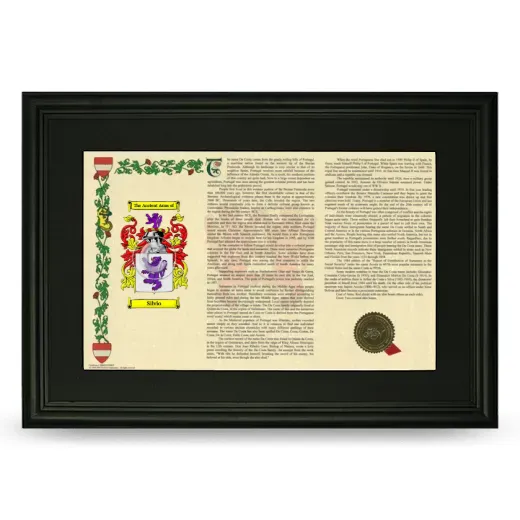Silvio Deluxe Armorial Landscape Framed- Black