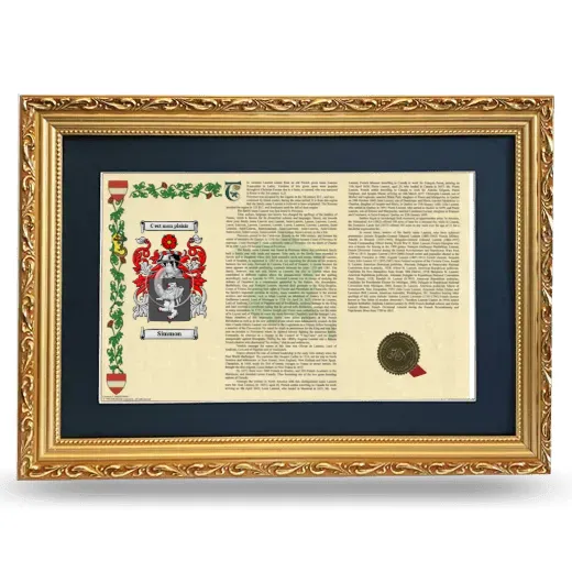 Simmon Deluxe Armorial Landscape Framed - Gold