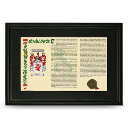 Simond Deluxe Armorial Landscape Framed- Black