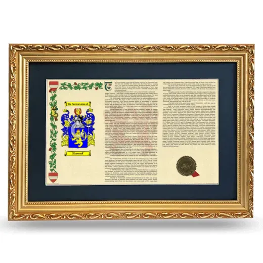 Simonof Deluxe Armorial Landscape Framed - Gold