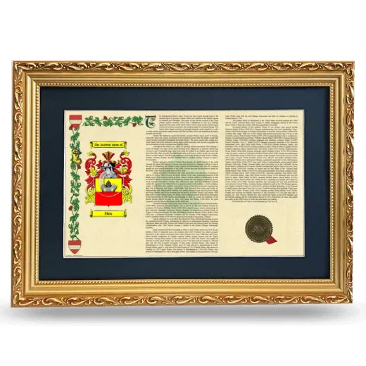 Sins Deluxe Armorial Landscape Framed - Gold
