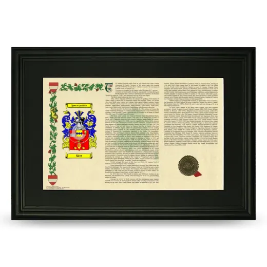 Siret Deluxe Armorial Landscape Framed- Black