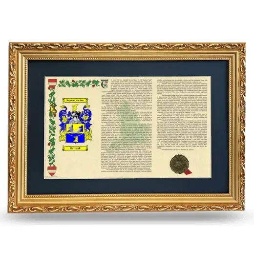 Sistrunk Deluxe Armorial Landscape Framed - Gold