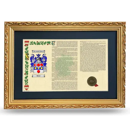 Sivert Deluxe Armorial Landscape Framed - Gold