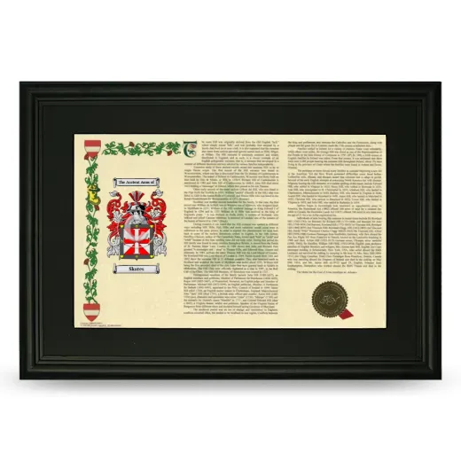 Skates Deluxe Armorial Landscape Framed- Black