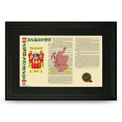 Skeyne Deluxe Armorial Landscape Framed- Black