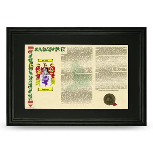 Skiptons Deluxe Armorial Landscape Framed- Black
