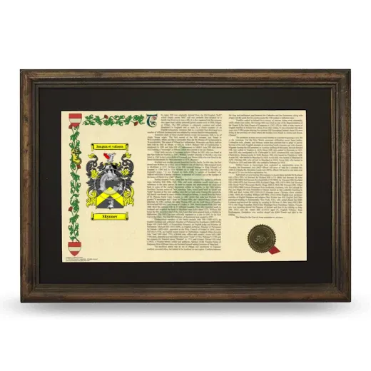 Skynner Deluxe Armorial Landscape Framed - Brown