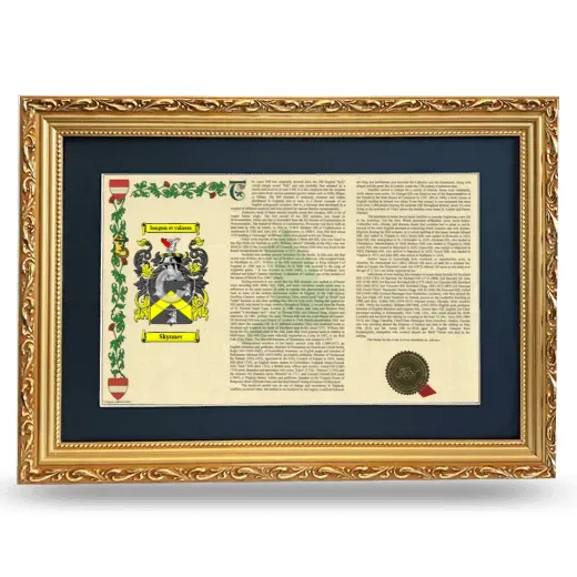 Skynner Deluxe Armorial Landscape Framed - Gold