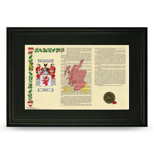 Slowan Deluxe Armorial Landscape Framed- Black