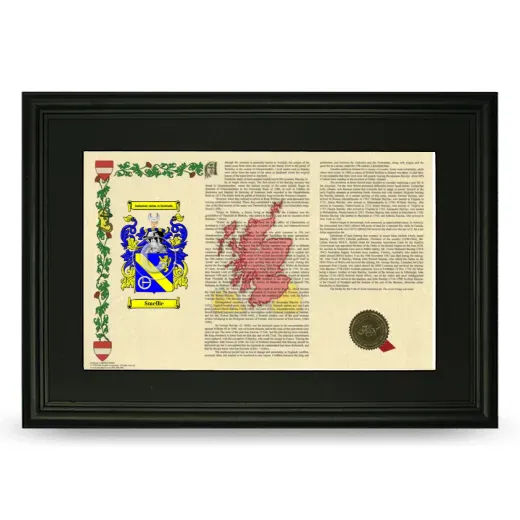 Smellie Deluxe Armorial Landscape Framed- Black