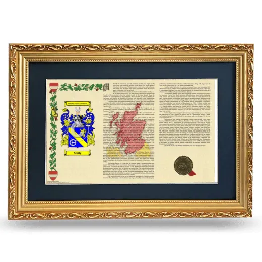 Smily Deluxe Armorial Landscape Framed - Gold