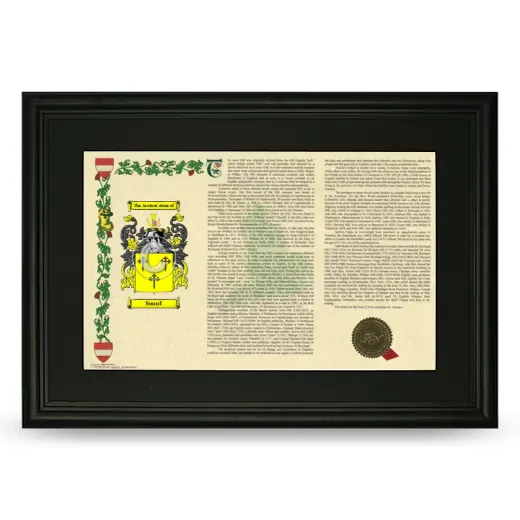 Smurf Deluxe Armorial Landscape Framed- Black