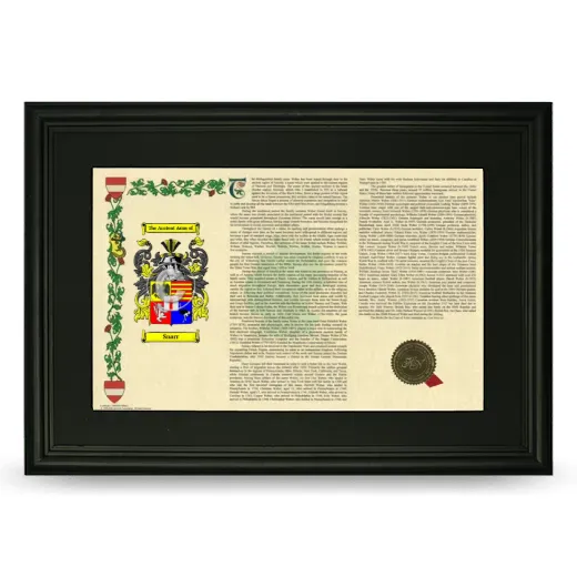Snarr Deluxe Armorial Landscape Framed- Black