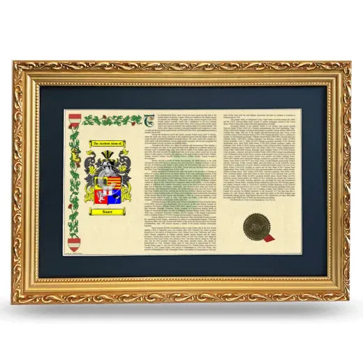 Snarr Deluxe Armorial Landscape Framed - Gold