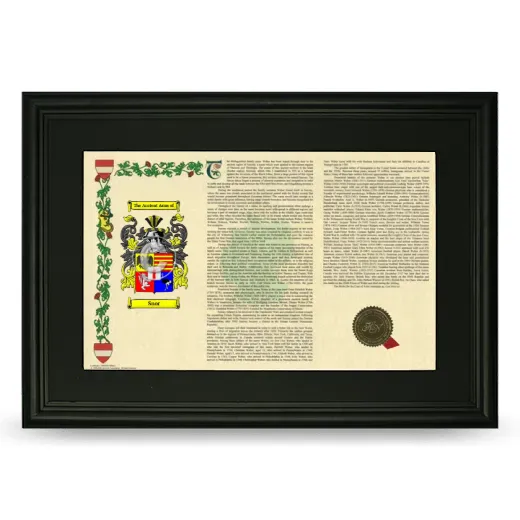 Snor Deluxe Armorial Landscape Framed- Black
