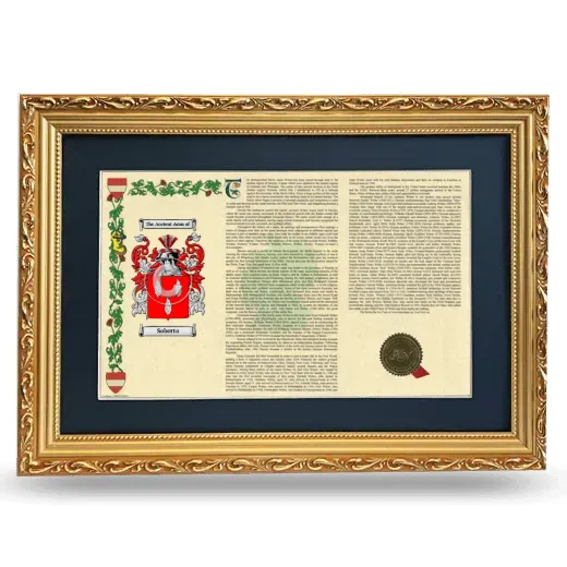 Sobotta Deluxe Armorial Landscape Framed - Gold