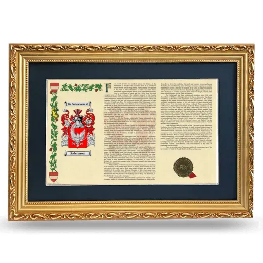 Soderstrom Deluxe Armorial Landscape Framed - Gold