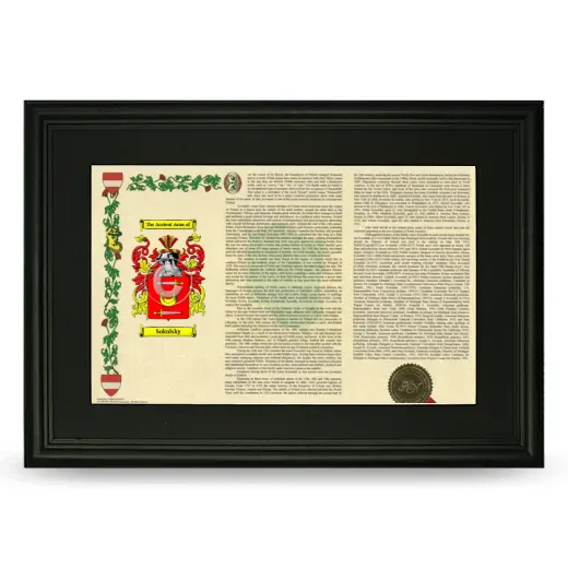 Sokolsky Deluxe Armorial Landscape Framed- Black