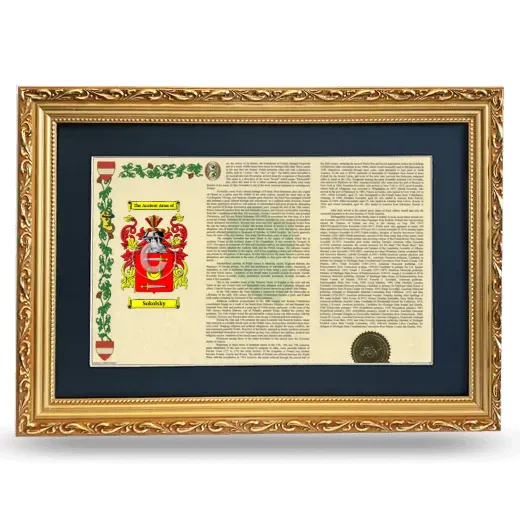 Sokolsky Deluxe Armorial Landscape Framed - Gold