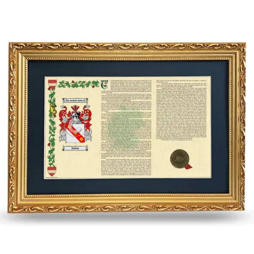 Solow Deluxe Armorial Landscape Framed - Gold