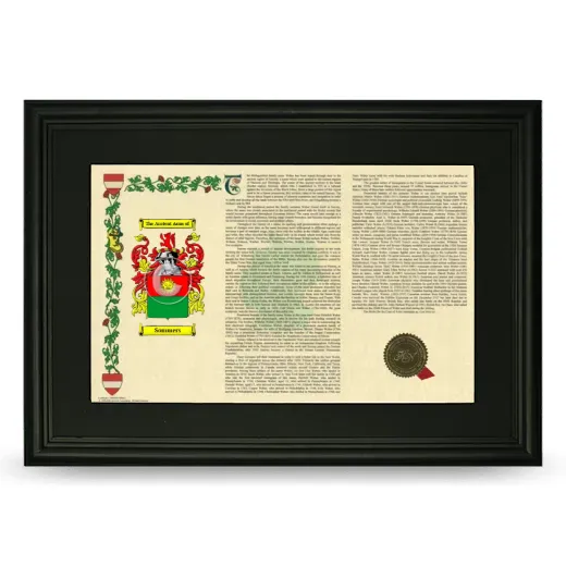 Sommers Deluxe Armorial Landscape Framed- Black