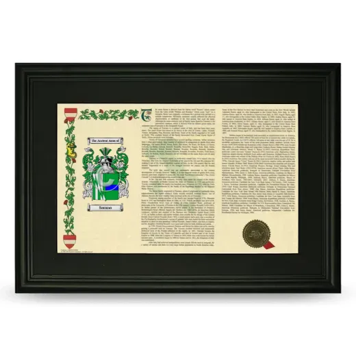 Sorano Deluxe Armorial Landscape Framed- Black