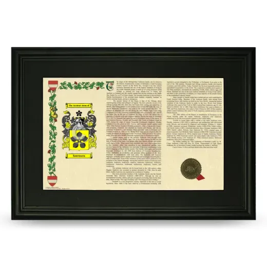 Sorensen Deluxe Armorial Landscape Framed- Black