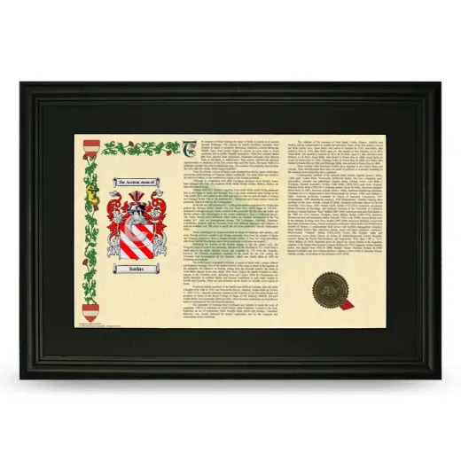 Sorias Deluxe Armorial Landscape Framed- Black