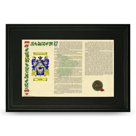 Sotillos Deluxe Armorial Landscape Framed- Black