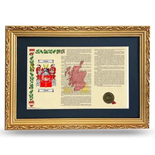 Sourd Deluxe Armorial Landscape Framed - Gold